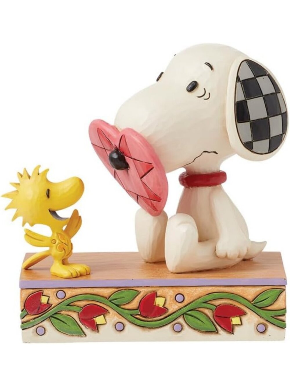 Handcrafted Snoopy Figurine with Heart - Cute Valentine's Home Decor, 4.92 Inch
